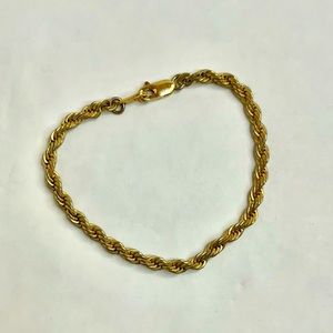 Vintage Gold Rope chain Bracelet